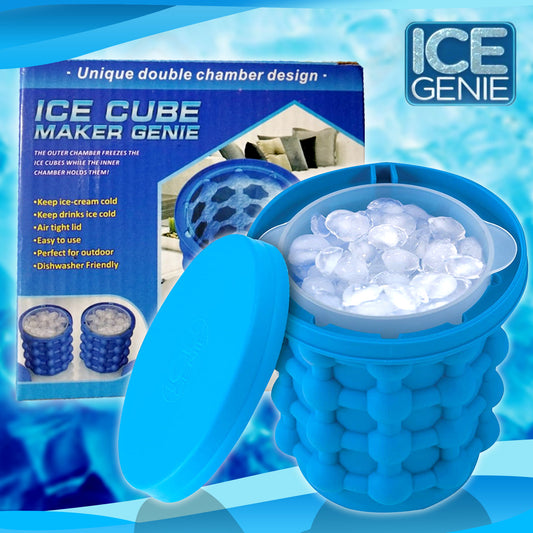 2-in-1 Ice Cube Maker & Bucket!